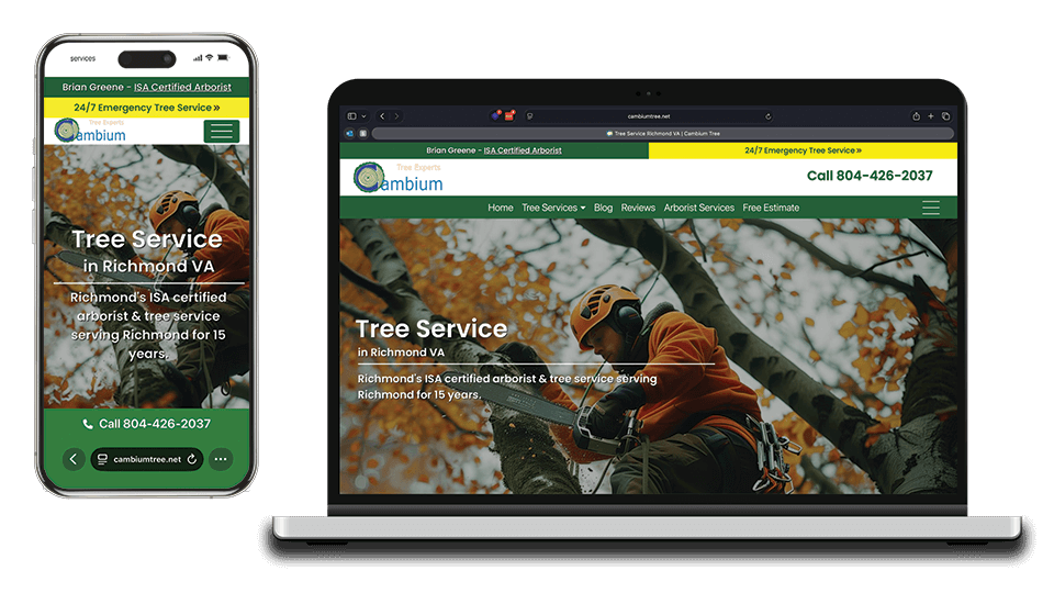 Cambium Tree website built by Garza Web Design