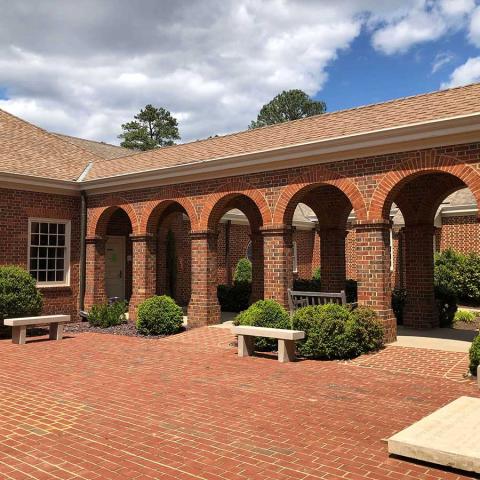 church courtyard