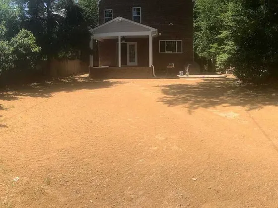 Before picture of landscaping project